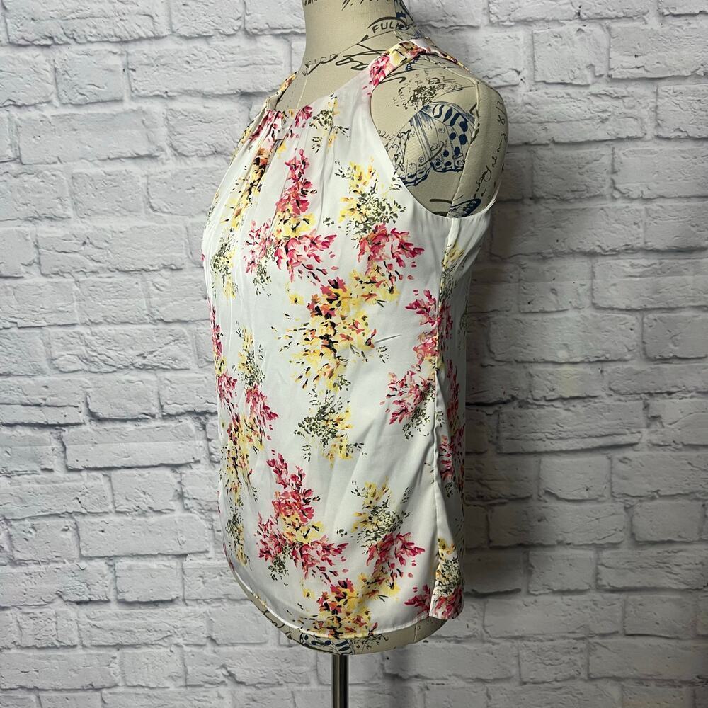White House Black Market Floral Tank Blouse - Picture 8 of 8